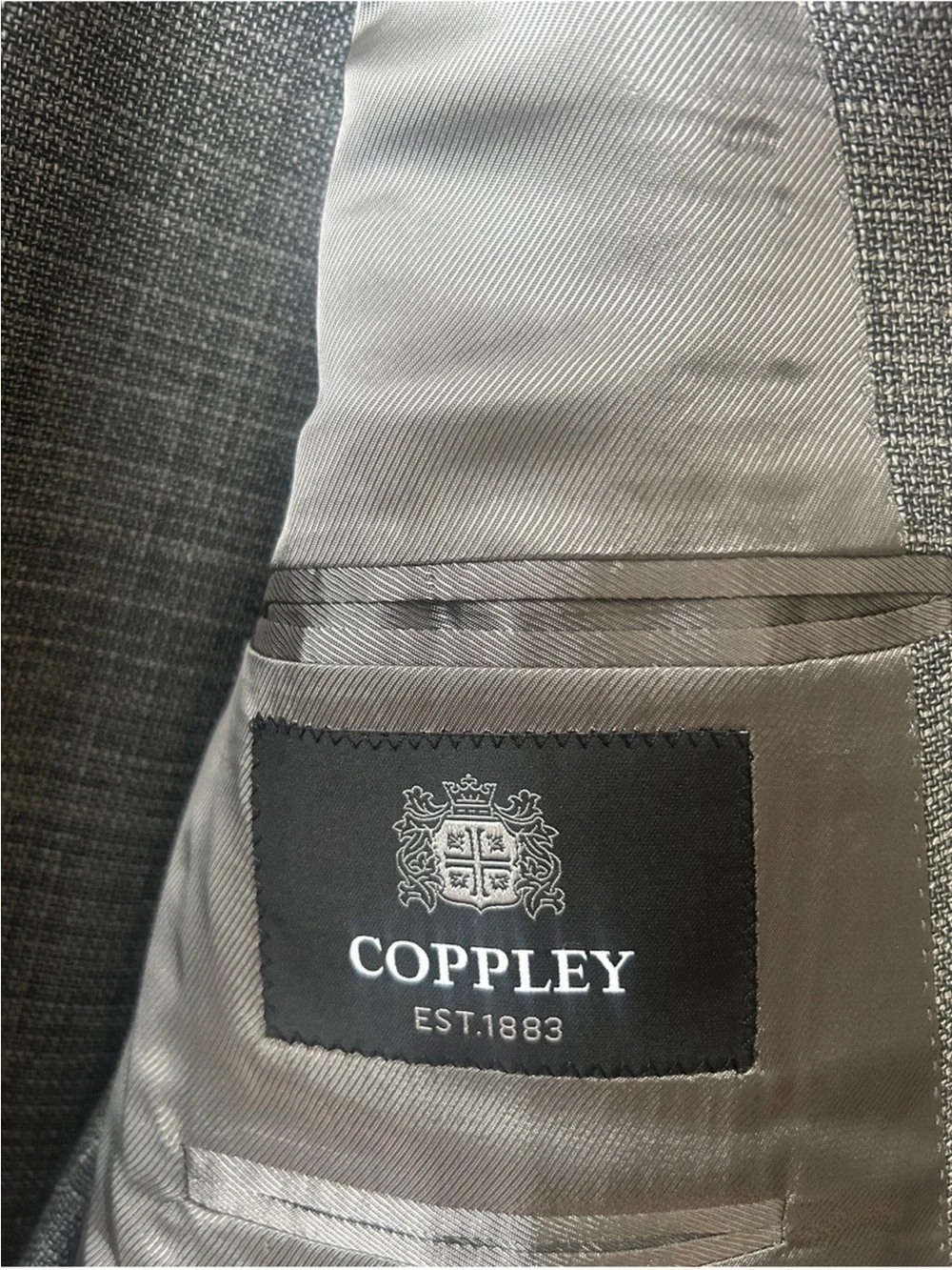 Copley 46T Reda 1865 Super 110s Wool Gray Blazer Made Canada